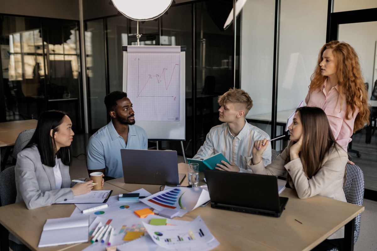 Marketing team working